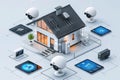 Secure home automation synchronizes with emergency alerts in safeguard systems, providing comprehensive security through camera-ba