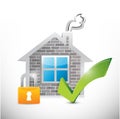 Secure home illustration design