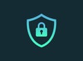 Secure icon in flat style. Privacy guarantee vector illustration on isolated background. Safety risk sign business concept
