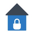 Secure vector glyph color icon Royalty Free Stock Photo