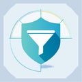 Secure Information Funnel Vector Icon Royalty Free Stock Photo
