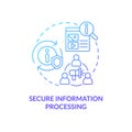 Secure information processing blue gradient concept icon Royalty Free Stock Photo