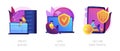 Secure internet access vector concept metaphors.