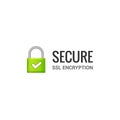 Secure internet connection SSL icon. Isolated secured lock access to internet illustration design. SSL safe guard Royalty Free Stock Photo