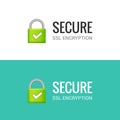 Secure internet connection SSL icon. Isolated secured lock access to internet illustration design. SSL safe guard Royalty Free Stock Photo