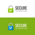 Secure internet connection SSL icon. Isolated secured lock access to internet illustration design. SSL safe guard Royalty Free Stock Photo