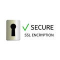 Secure internet connection SSL icon.