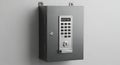Secure key safe box with digital keypad on wall Royalty Free Stock Photo