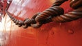 The secure lashing of cargo using heavyduty ropes and chains prevents any shifting or toppling maintaining the ships