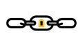 Secure Lock Chain Icon for Protected Connections, vector design Generative AI Royalty Free Stock Photo