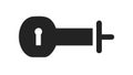 Secure Lock & Key Access Control System Icon, vector design Generative AI Royalty Free Stock Photo