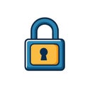 Secure lock symbol vector illustration Royalty Free Stock Photo