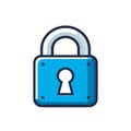 Secure lock symbol vector illustration Royalty Free Stock Photo