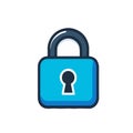 Secure lock symbol vector illustration Royalty Free Stock Photo