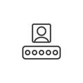 Secure Login line icon
