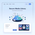 Secure media library dashboard interface image Royalty Free Stock Photo