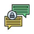 Secure Messaging Icon Image.