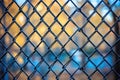 Secure Metal Fence with Barbed Wire, Locking Mechanisms, and Clear Boundary for Security Protection and Isolation in Com