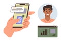 Secure Mobile Authentication Using Fingerprint and Verification Code for User Account Access Royalty Free Stock Photo