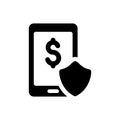 Secure mobile banking icon