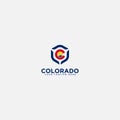 Secure mountain logo, badge colorado mountain logo