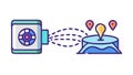 Secure Navigation System, GPS Safety, vector design Generative AI Royalty Free Stock Photo