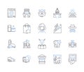 Secure nerk line icons collection. Encryption, Firewall, Protection, Cybersecurity, Authentication, Firewall, Breach