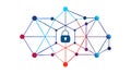 Secure network connection vector, abstract data privacy symbol. vector design Generative AI Royalty Free Stock Photo