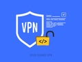 Secure Networking with Open-Source VPN for Businesses and Individuals. Data Encryption Software Provider. Open source Royalty Free Stock Photo