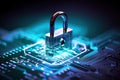Secure Networks Safeguarding Your Data with Cybersecurity. created with Generative AI