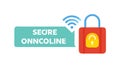 Secure online connection with lock and Wi-Fi, symbolizing data privacy, vector design Generative AI Royalty Free Stock Photo