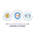 Secure operations with NFT loop concept icon