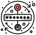 Secure Password Authentication and Data Encryption Process Icon Royalty Free Stock Photo