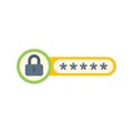 Secure password field with hidden password behind padlock icon Royalty Free Stock Photo