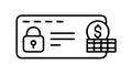 Secure Payment Card Icon, Financial Security, vector design Generative AI Royalty Free Stock Photo