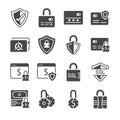 Secure payment icon set. Included the icons as credit cad, safe, protection, ssl, encryption and more. Royalty Free Stock Photo