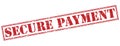 Secure payment red stamp Royalty Free Stock Photo