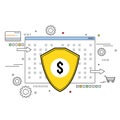 Secure payment and transaction concept Royalty Free Stock Photo