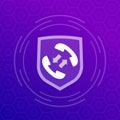 Secure phone call icon for web