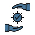 Secure Plan, Escape Plan line isolated vector icon can be easily modified and edit