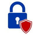 Secure protection abstract logo. vector shield lock Icon Royalty Free Stock Photo