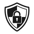 Secure protection abstract logo. vector shield lock Icon Royalty Free Stock Photo