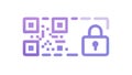 Secure QR Code with Lock Icon Vector for Data Protection, vector design Generative AI Royalty Free Stock Photo