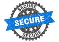 secure round grunge stamp. secure Royalty Free Stock Photo