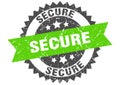 secure round grunge stamp. secure Royalty Free Stock Photo