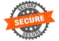 secure round grunge stamp. secure Royalty Free Stock Photo