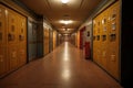 Secure row lockers. Generate Ai Royalty Free Stock Photo