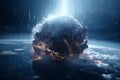 Secure Sci-Fi Storage Cloud: Encrypted Particles in Space with Stunning 8K Details and Volumetric Lightning