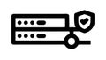 Secure Server Icon with a Shield for Database and Hosting Security. vector design Generative AI Royalty Free Stock Photo
