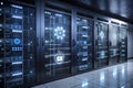 A secure server room with multiple layers of protection Royalty Free Stock Photo